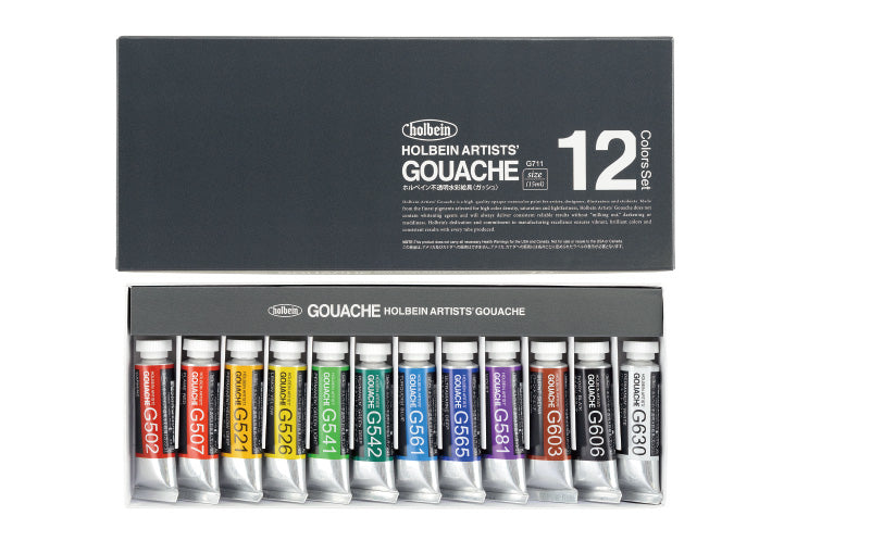 Holbein Artist Gouache Paint 15ml set of 12