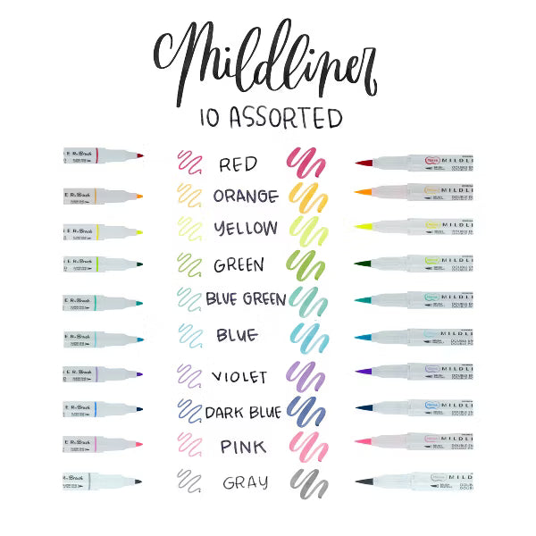 MILDLINER Brush Pen & Marker (10stk)