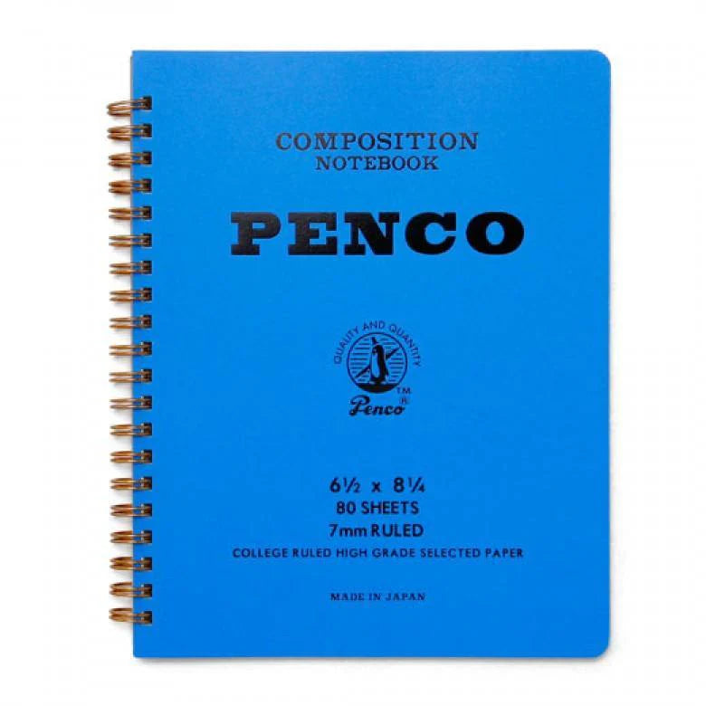 Penco Coil línustrikuð glósubók (L) Blue