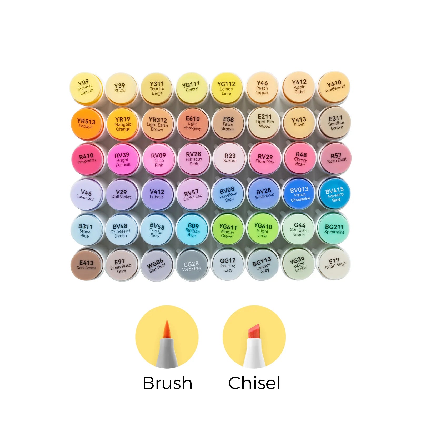 Ohuhu Honolulu [48stk - brush&chisel] Mid-tone