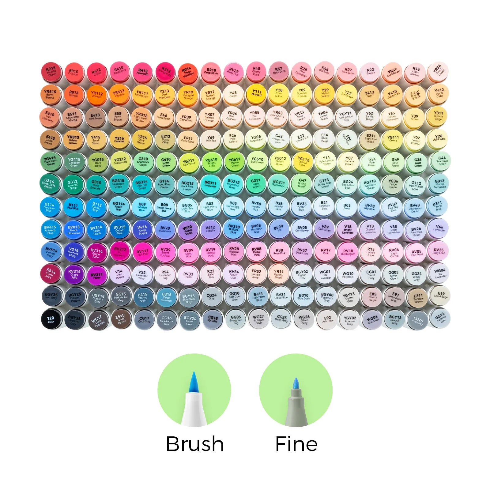 Ohuhu Honolulu B [216stk - brush&fine] Basic