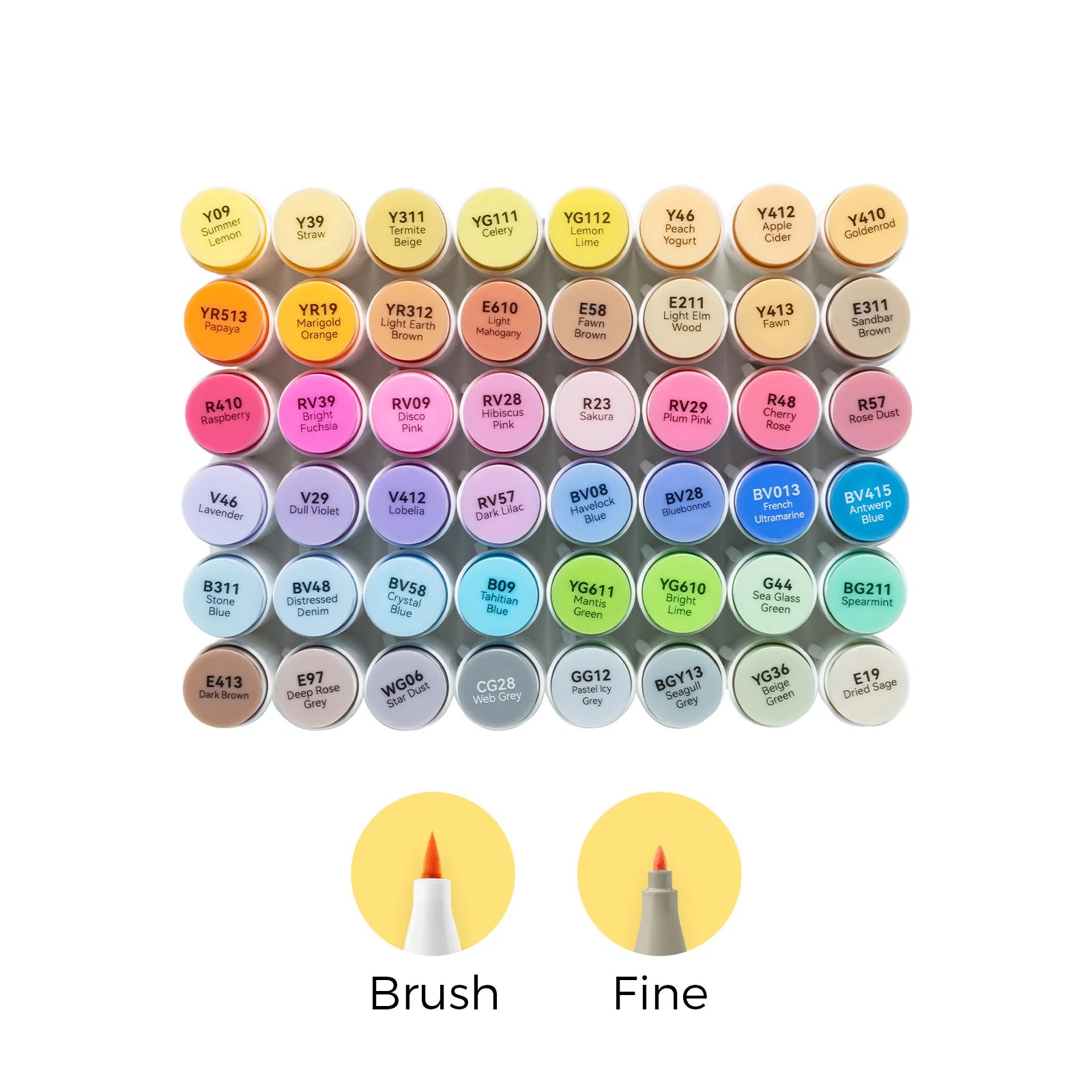 Ohuhu Honolulu B [48stk - brush&fine] Mid-tone