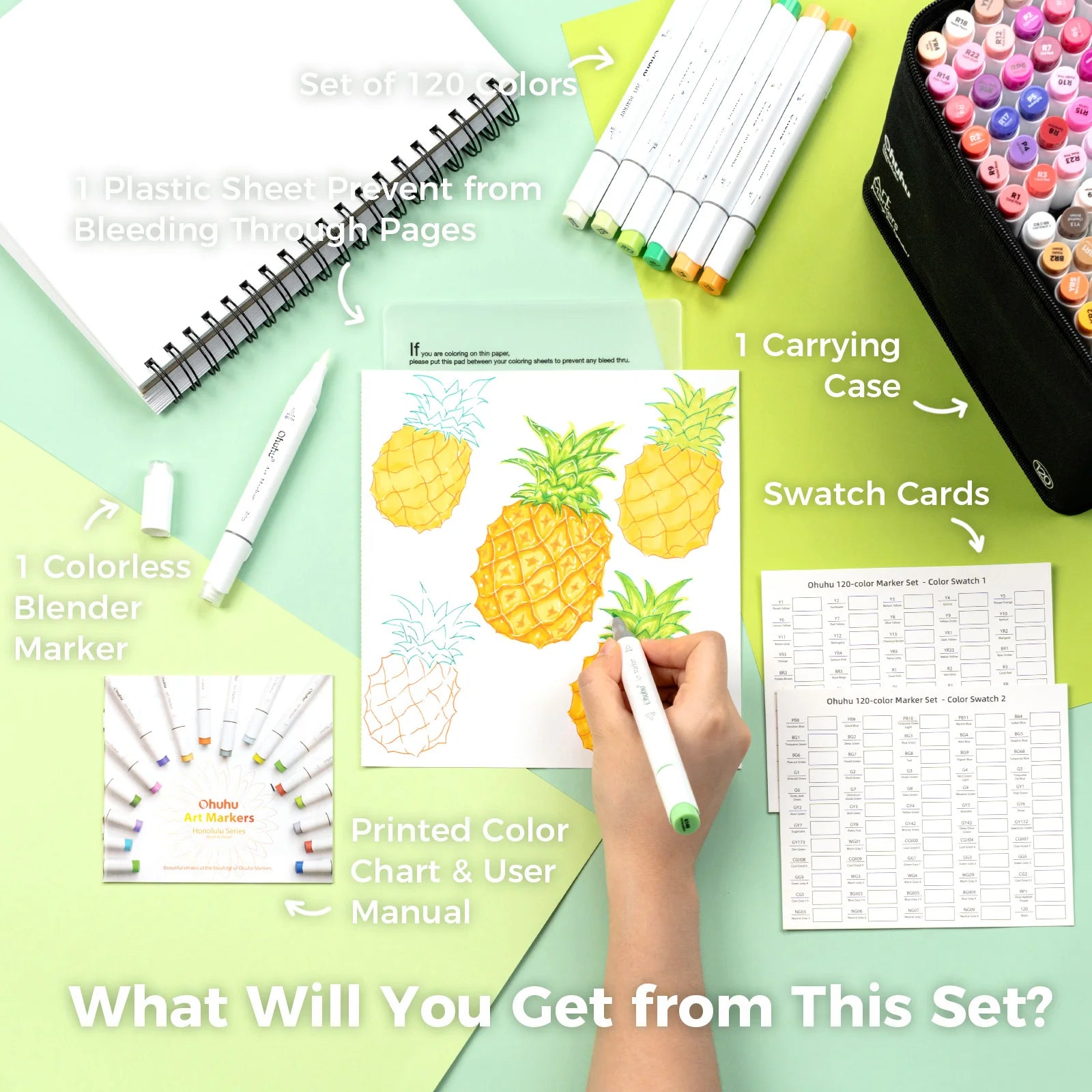 Ohuhu Honolulu B [120stk - brush&fine] Basic