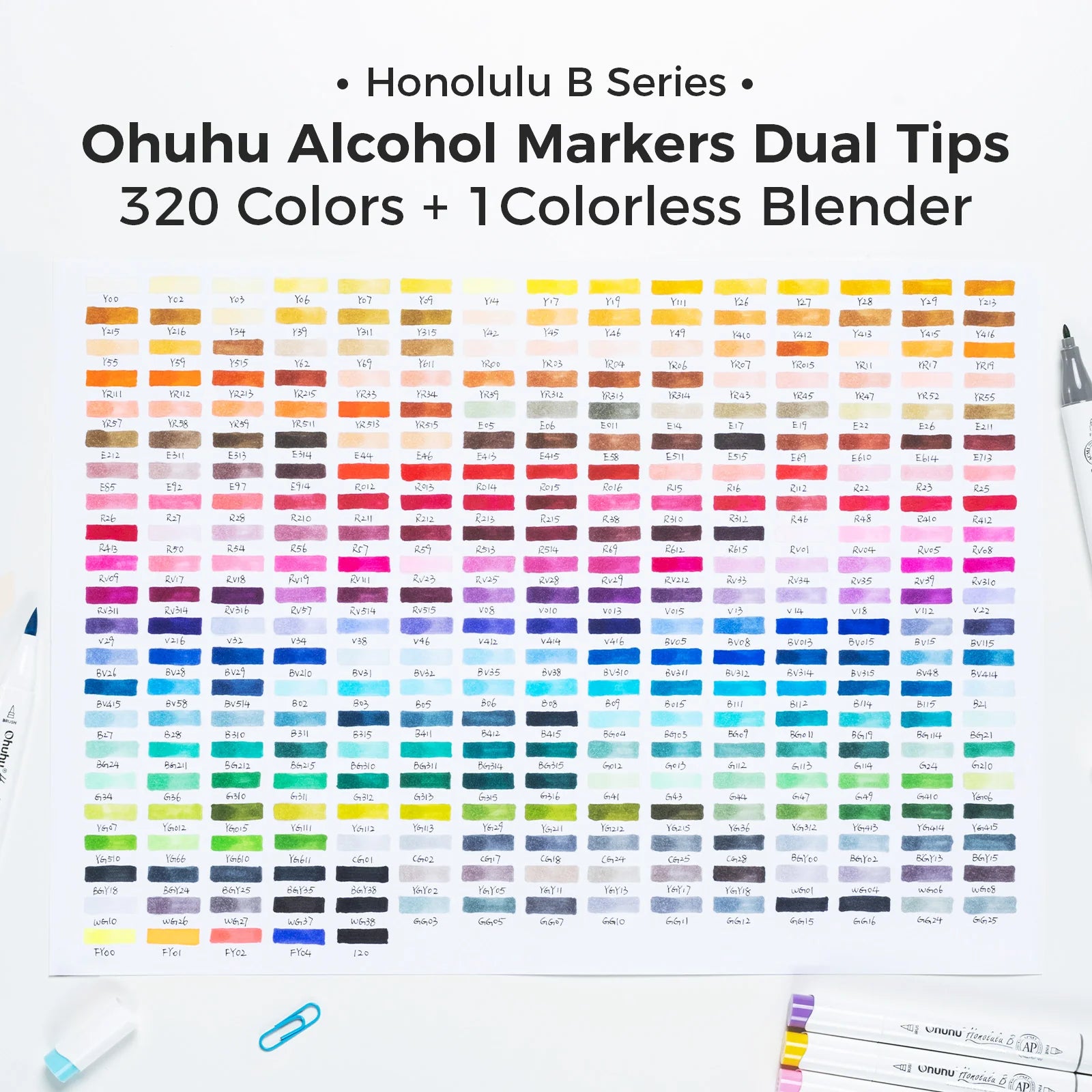Ohuhu Honolulu B [320stk - brush&fine] Basic
