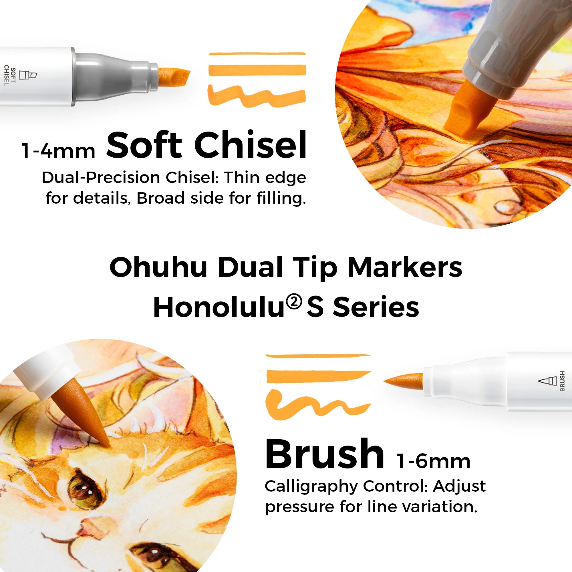 Ohuhu Honolulu² S [48stk - brush&soft chisel] Basic