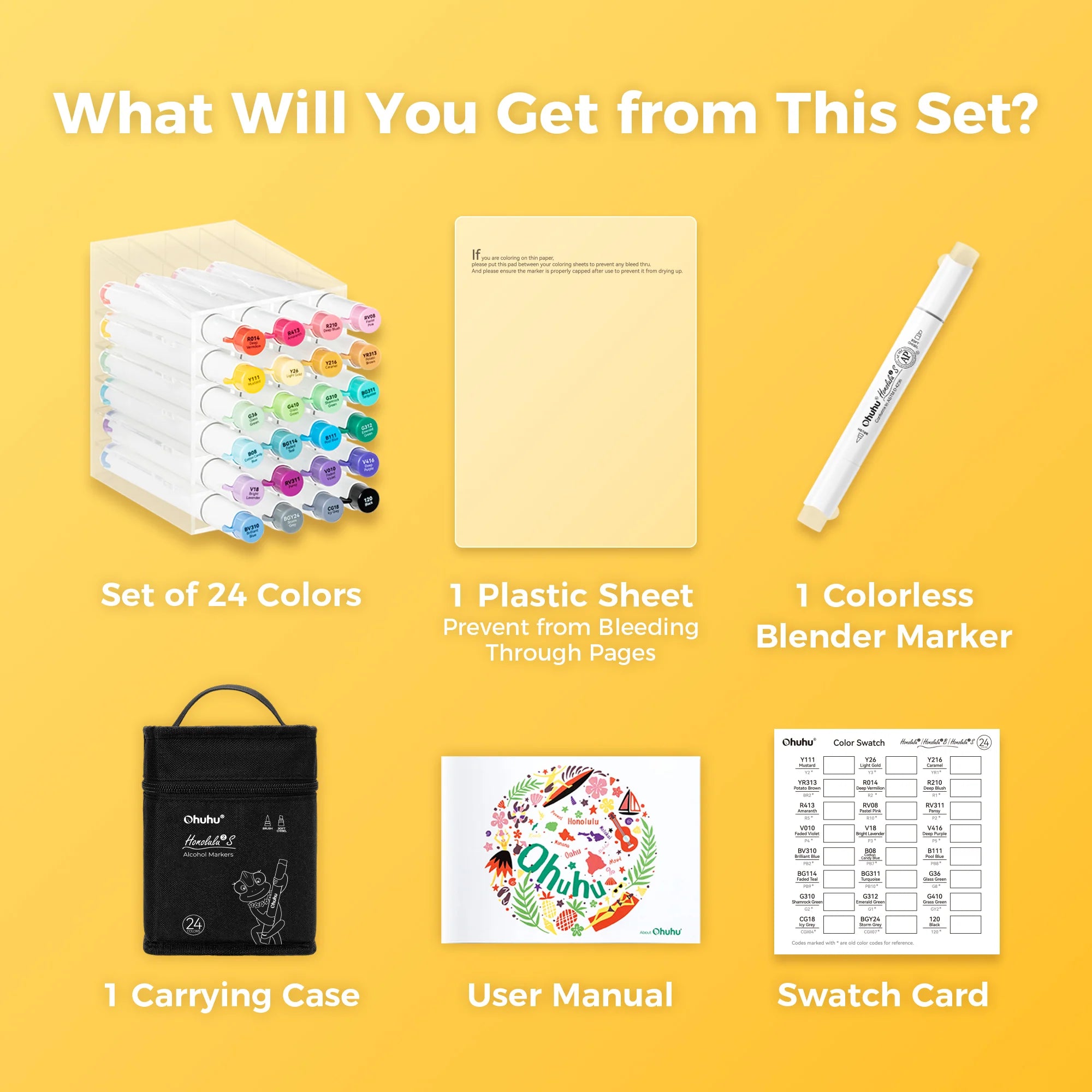 Ohuhu Honolulu² S [24stk - brush&soft chisel] Basic