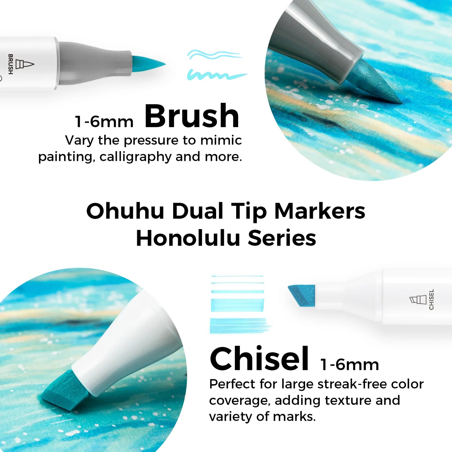 Ohuhu Honolulu B [96stk - brush&chisel] Pastel Colors of Sweetness & Blossoming