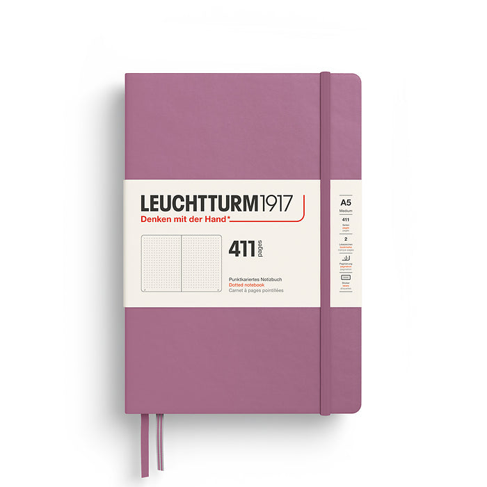 Leuchtturm1917 (A5 411) harðkápa með doppum - Dusty Rose