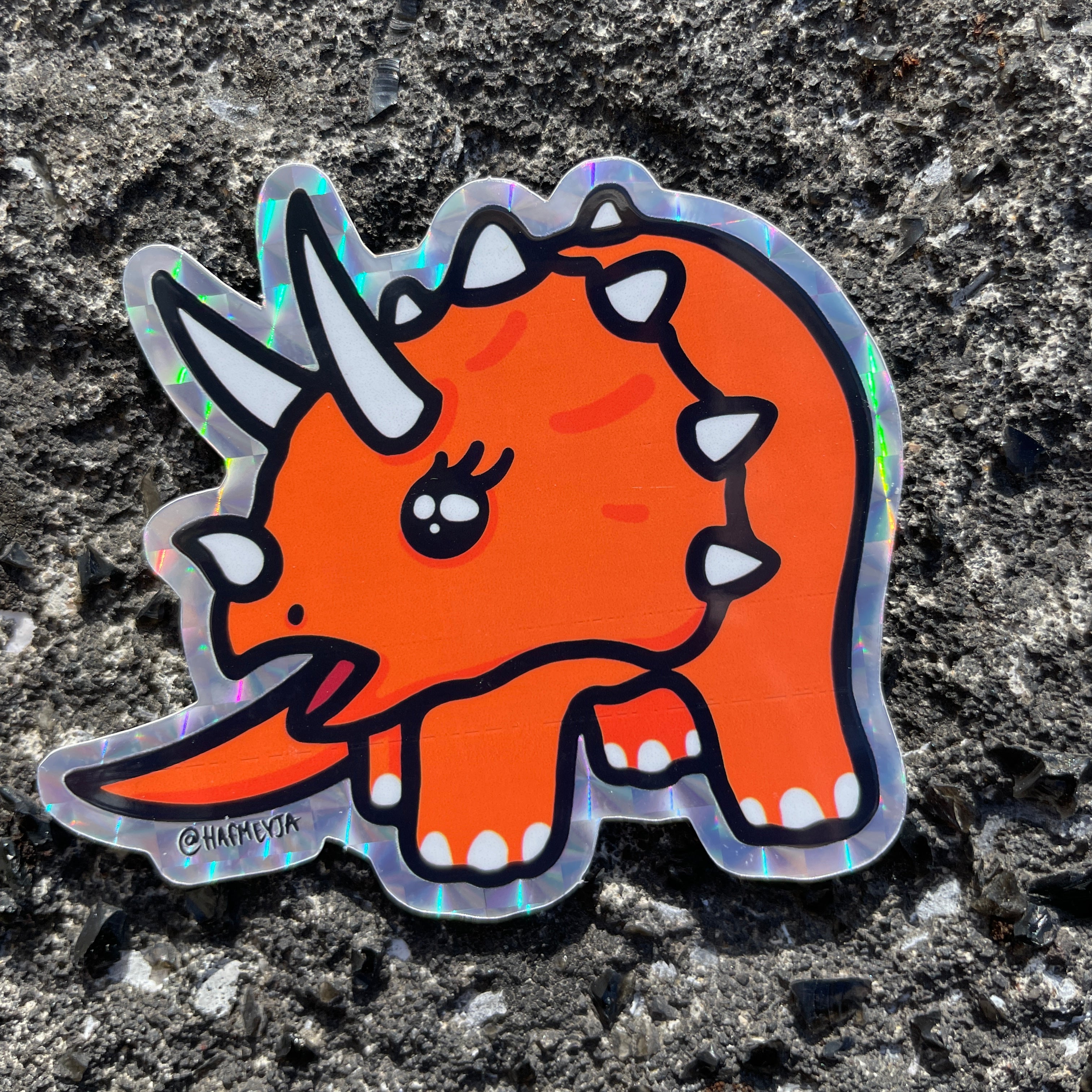 Hafmeyja stickers - rave dino