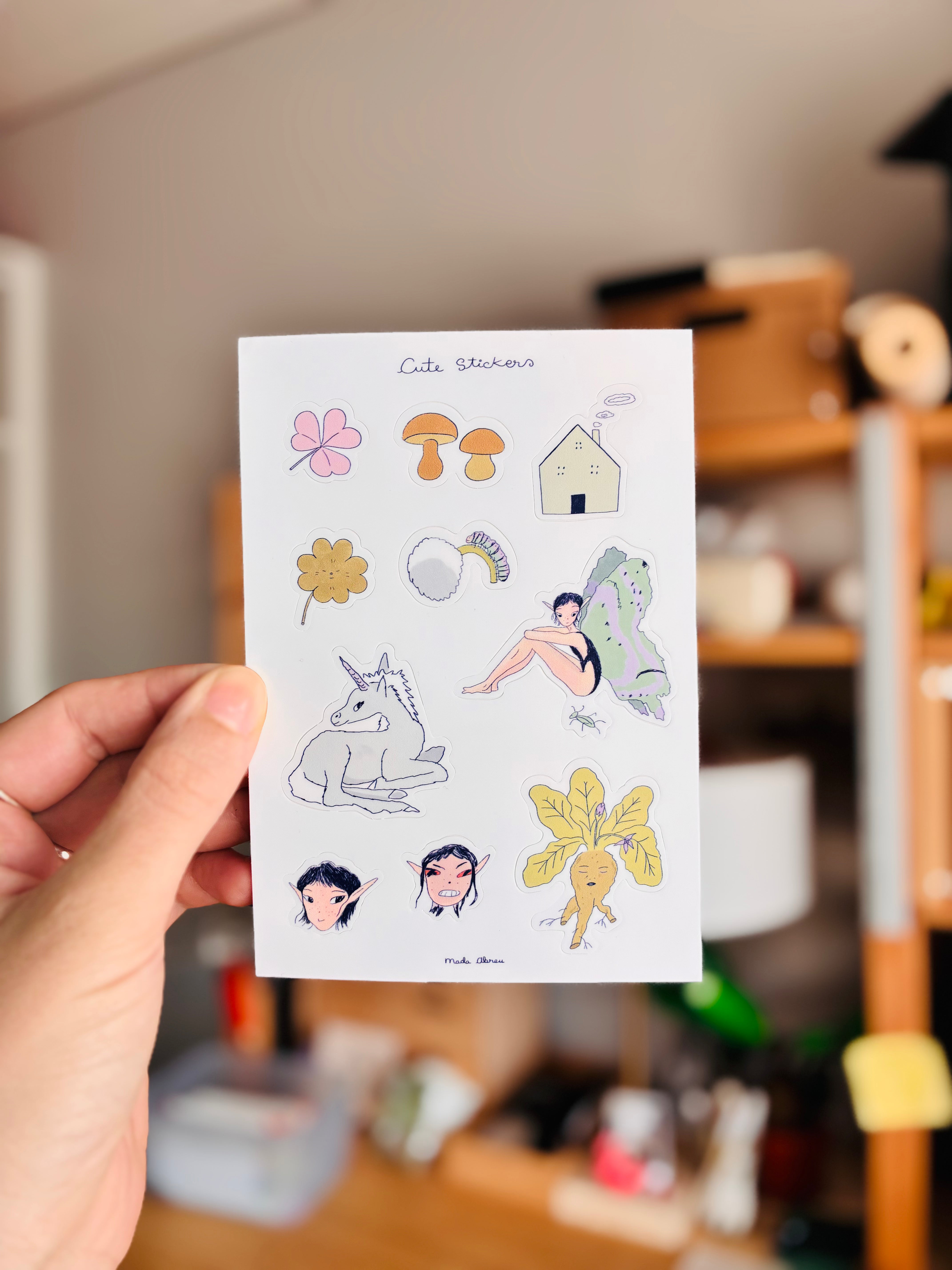 Mada Abreu límmiðaspjald - cute stickers