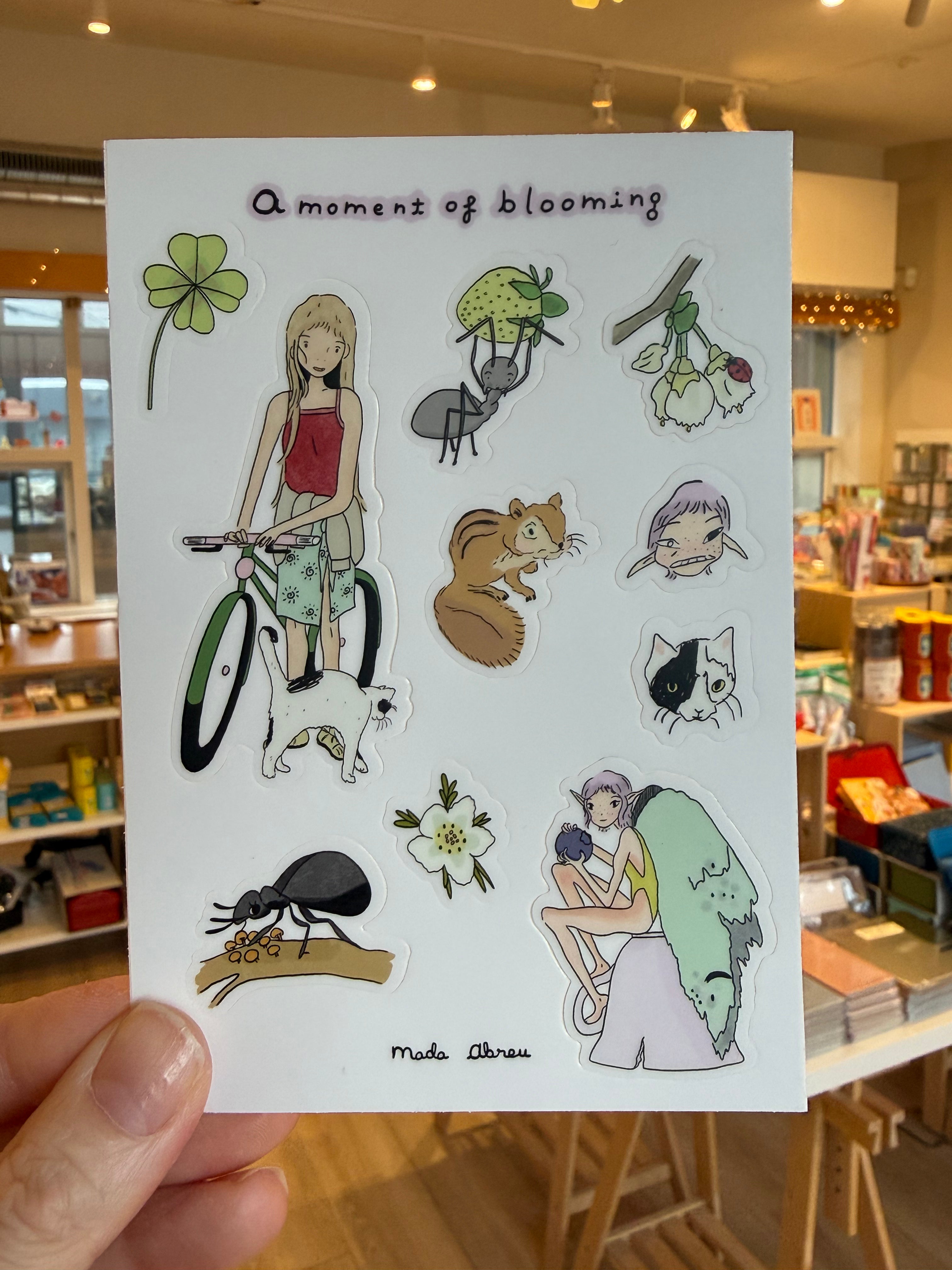 Mada Abreu límmiðaspjald - a moment of blooming