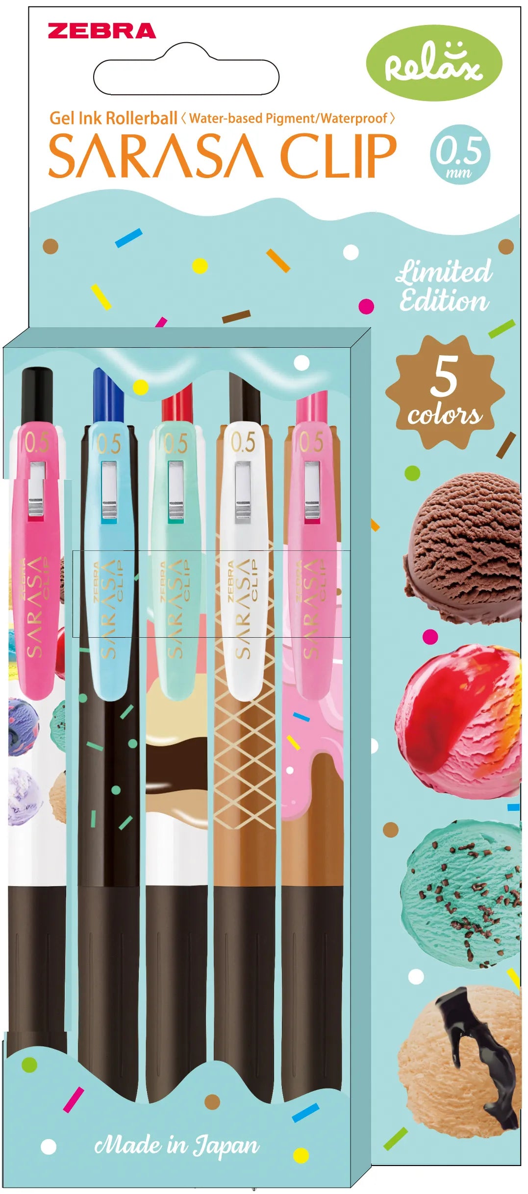 Sarasa Clip sett (0.5mm) - Ice Cream