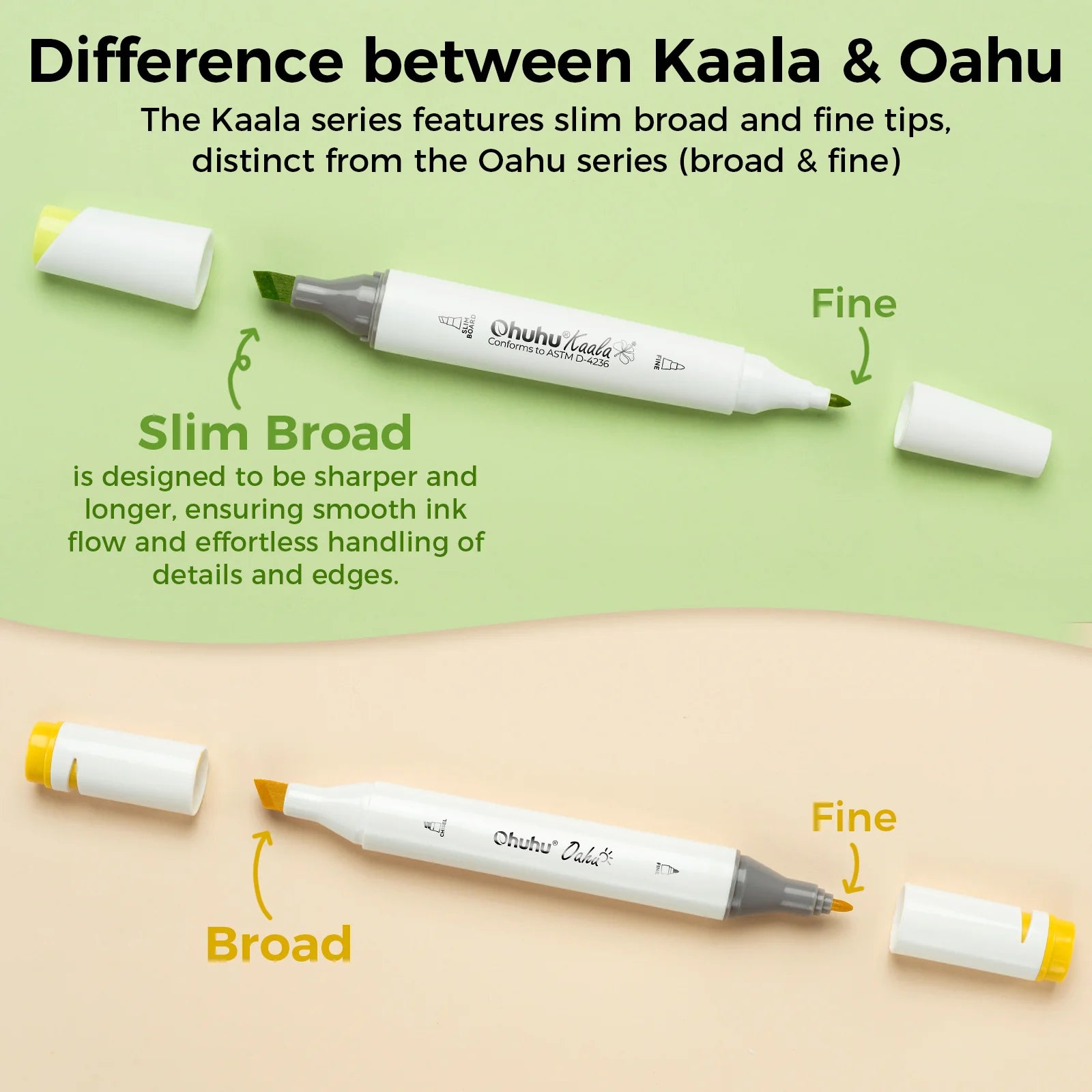 Ohuhu spritttúss Kaala [24stk í pakka - tvíodda] Skin Tones