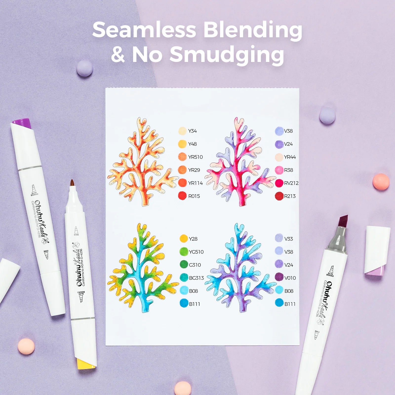 Ohuhu Kaala [60stk - slim broad&fine]