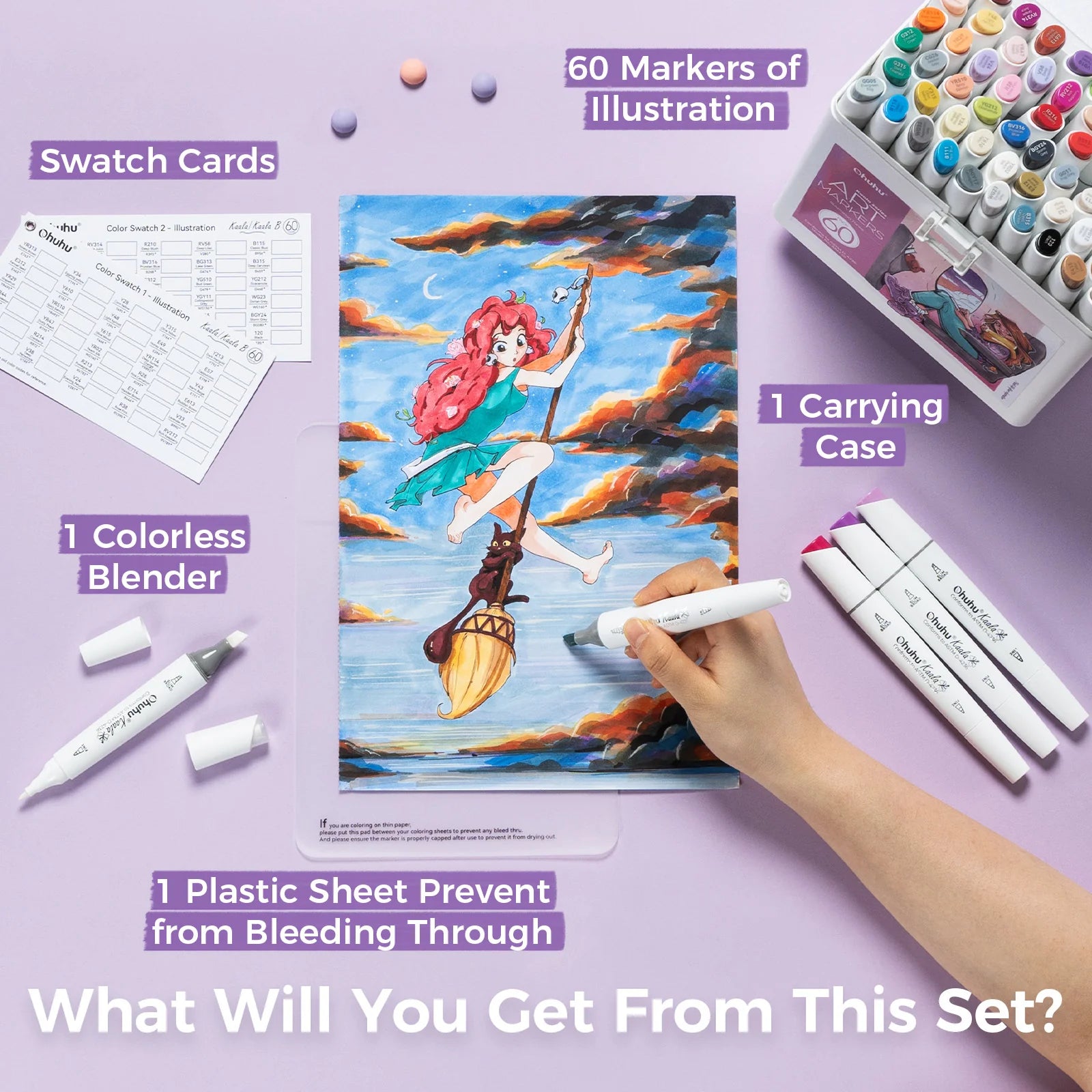 Ohuhu Kaala [60stk - slim broad&fine]