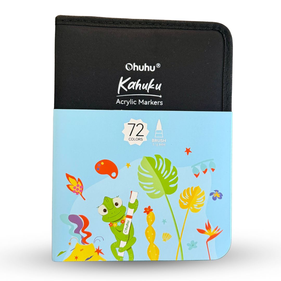Ohuhu Kahuku akrýl litir [72 litir - brush]