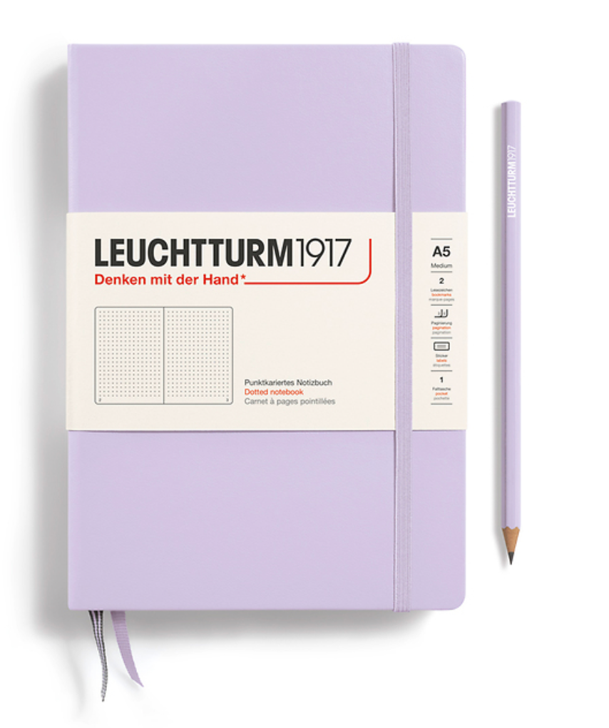 Leuchtturm1917 (A5) harðkápa með doppum - Lilac