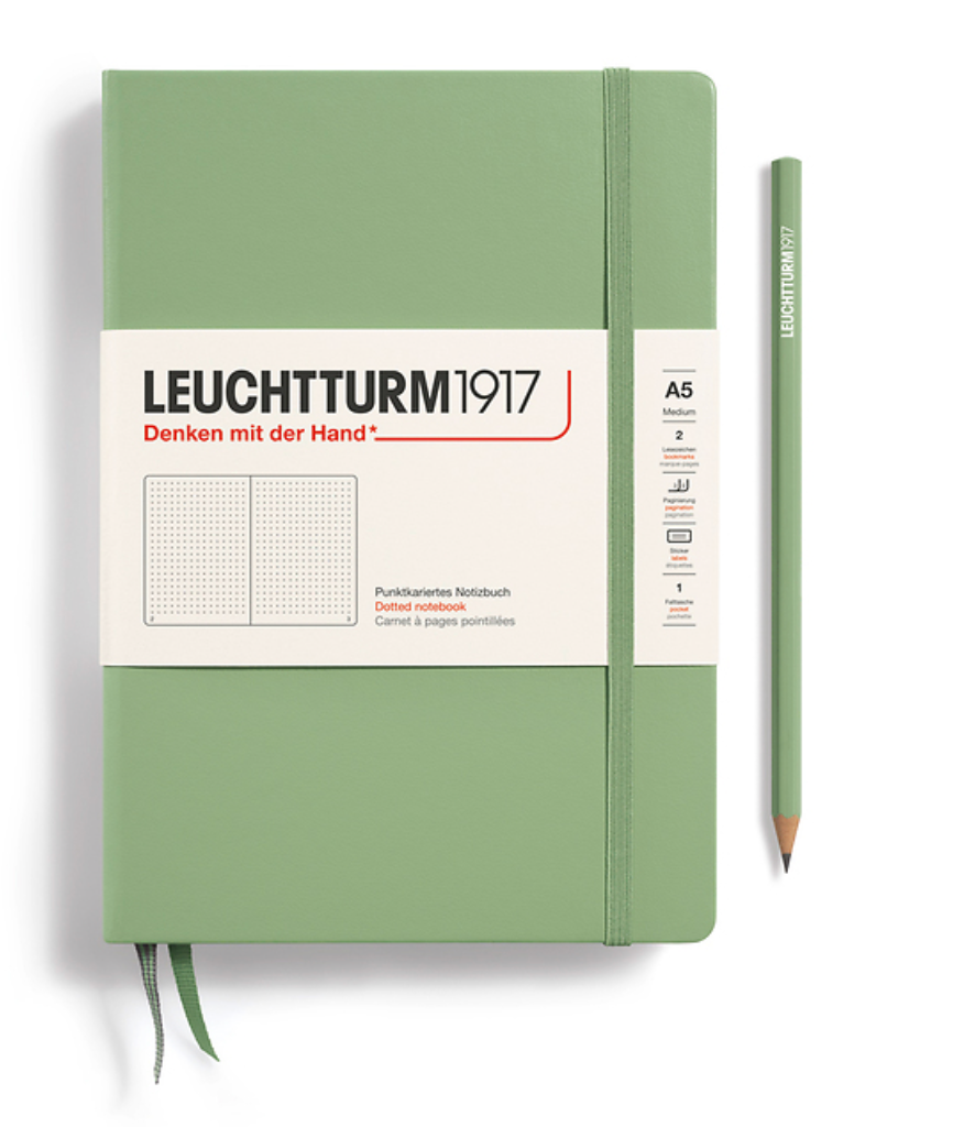 Leuchtturm1917 (A5) harðkápa með doppum - Sage