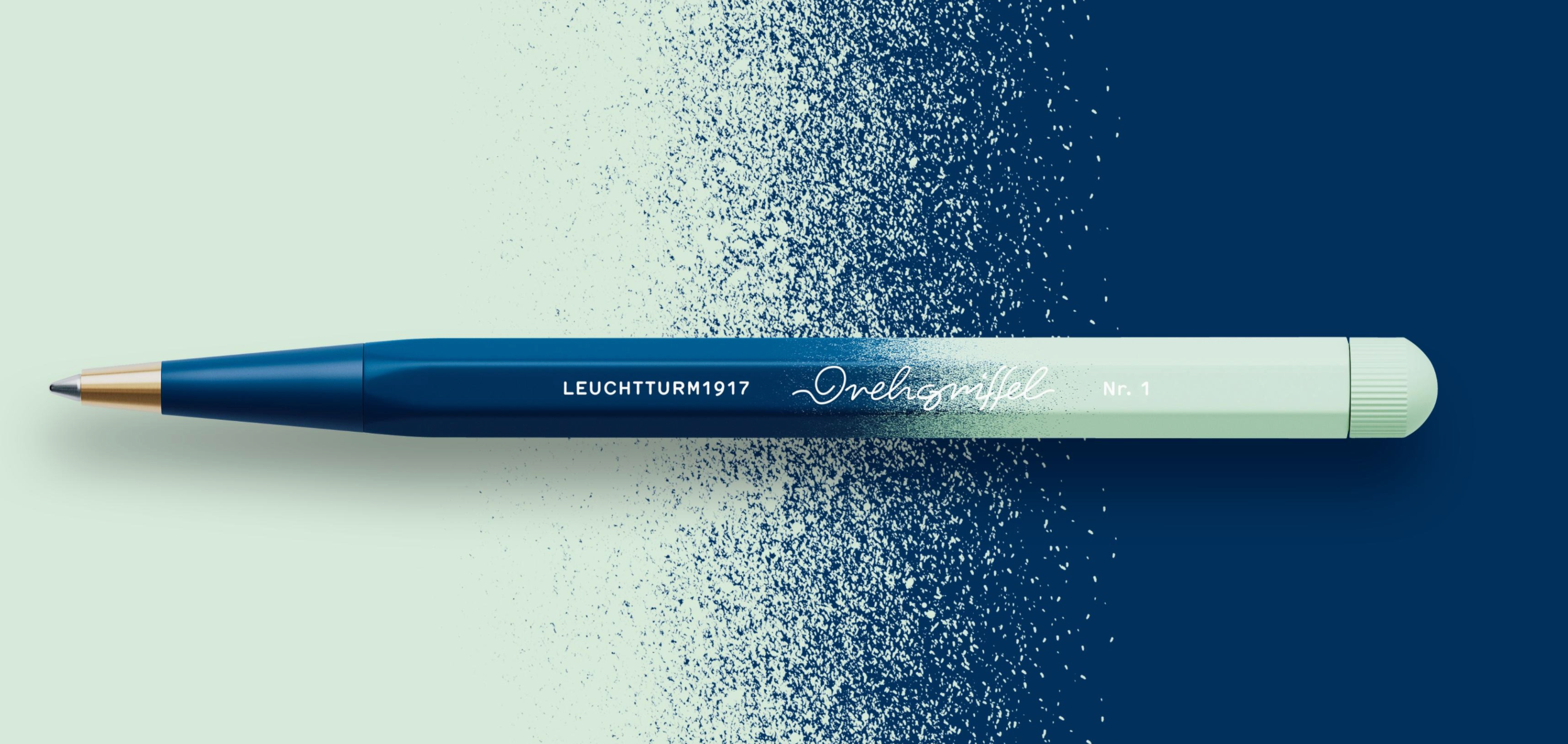 Leuchtturm1917 Drehgriffel Nr. 1 kúlupenni - Navy/Mint Green
