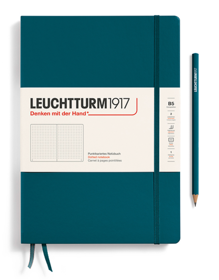 Leuchtturm1917 (B5) harðkápa með doppum - Pacific