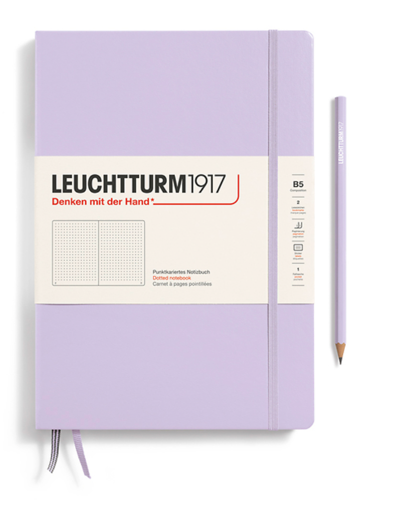 Leuchtturm1917 (B5) harðkápa með doppum - Lilac