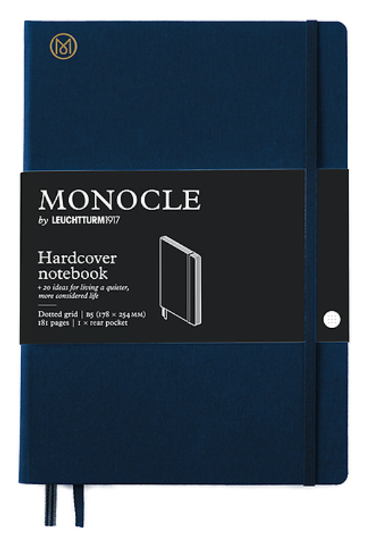 Leuchtturm1917/Monocle (B5) harðkápa með doppum - Navy