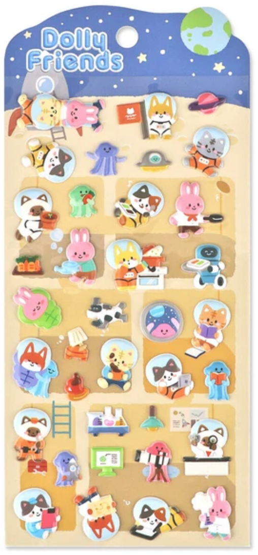 3d límmiðar - Dollý í geiminum