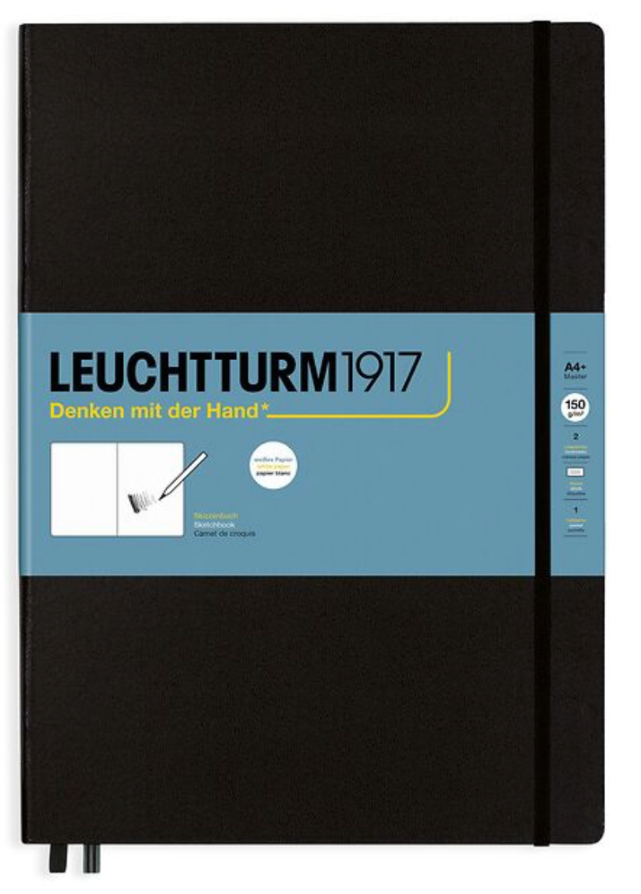 Leuchtturm1917 - Skissubók A4+ Master (225 x 315mm) - svört