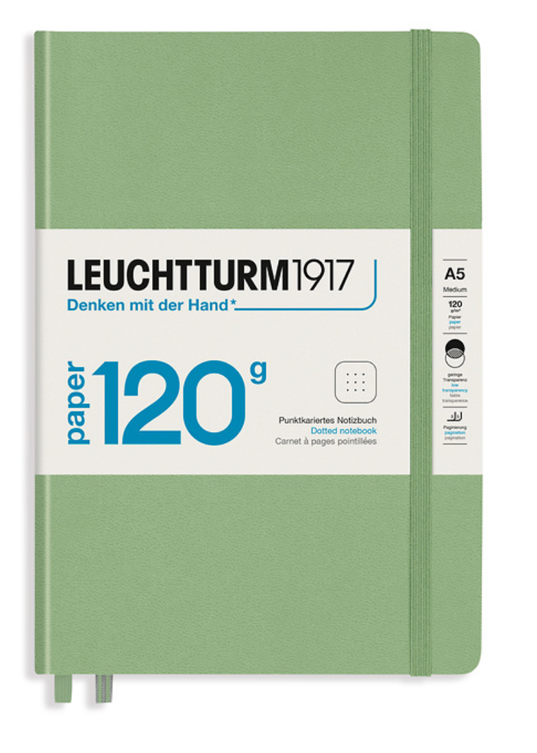 Leuchtturm1917 (A5 120gr) harðkápa með doppum - Sage