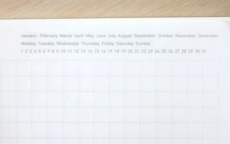 STÁLOGY 365 Days Notebook Gridded Black [B6]