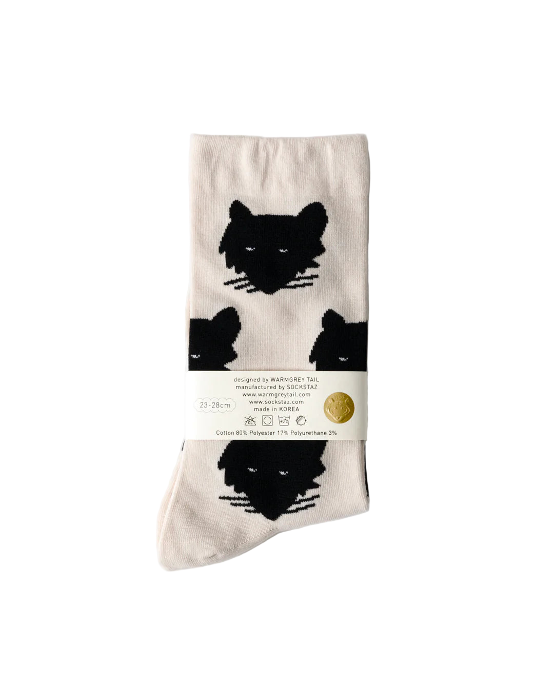 Warmgrey Tail sokkar - wolf cream