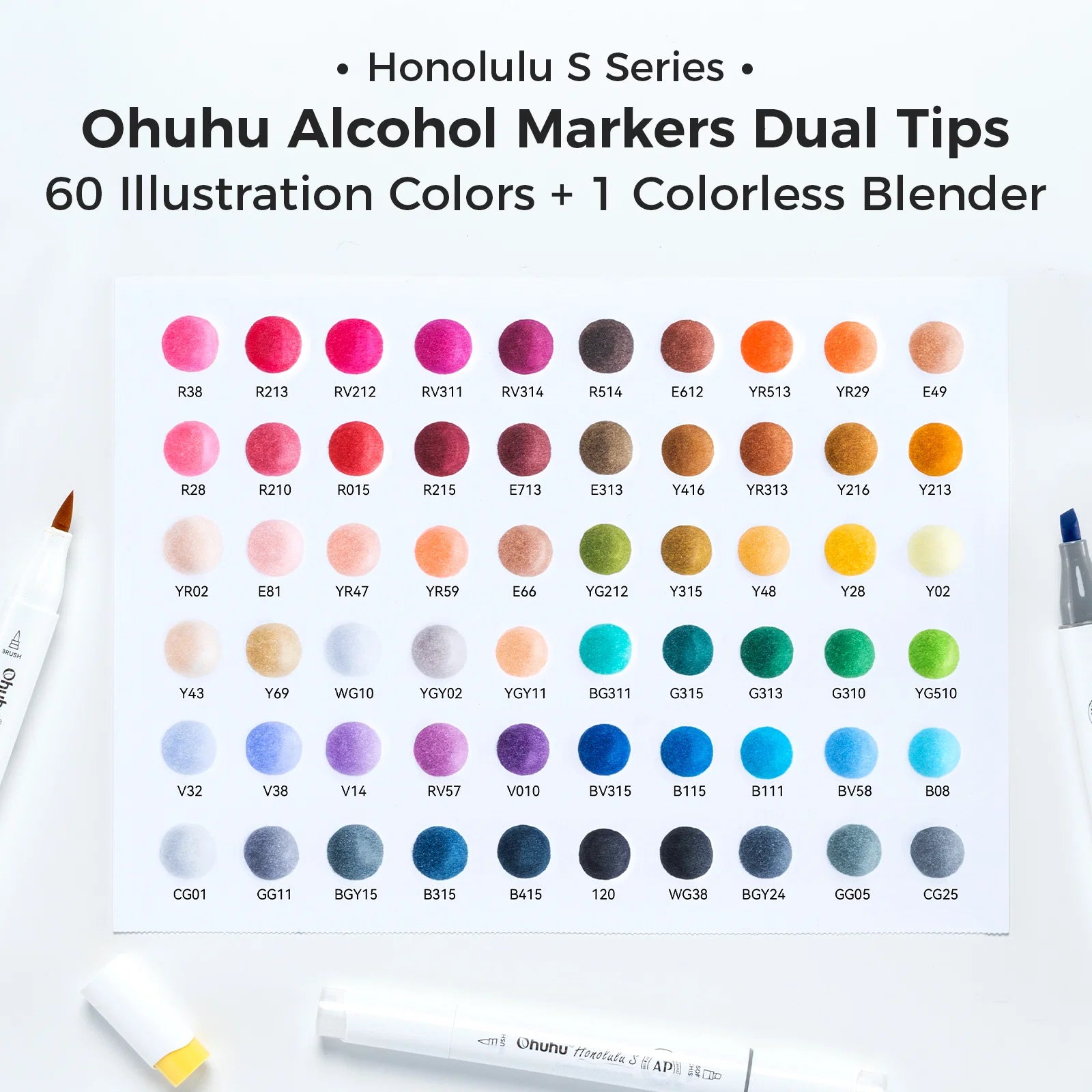 Ohuhu Honolulu² S [60stk - brush&soft chisel] Basic