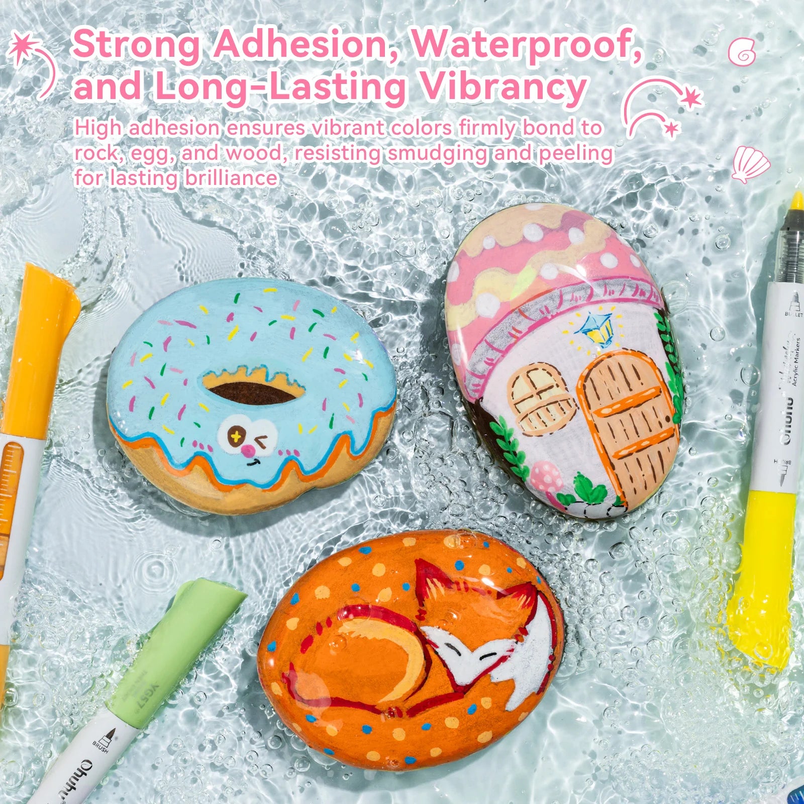 Ohuhu Waimoku akrýl litasett [24stk brush&bullet]