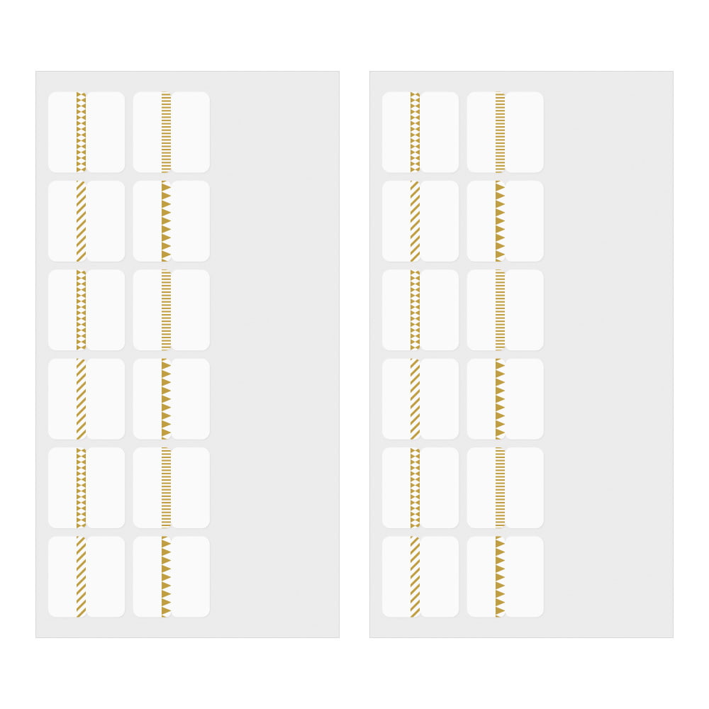 Midori Index Label Chiratto Pattern - Gold