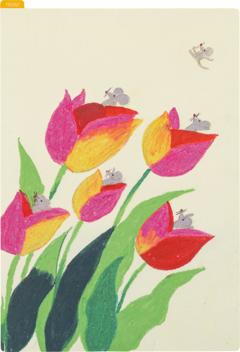 Keiko Shibata: Hobonichi Pencil Board for A5 Size (Swaying tulips)