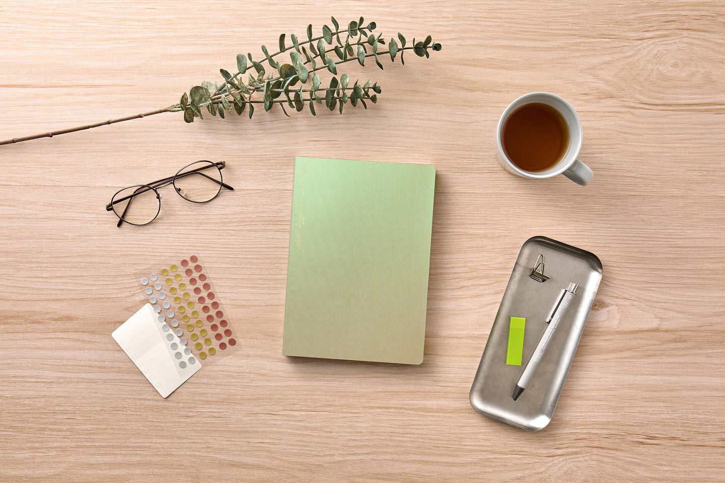 STÁLOGY 365 Days Notebook Grid [A5] Aurora Green