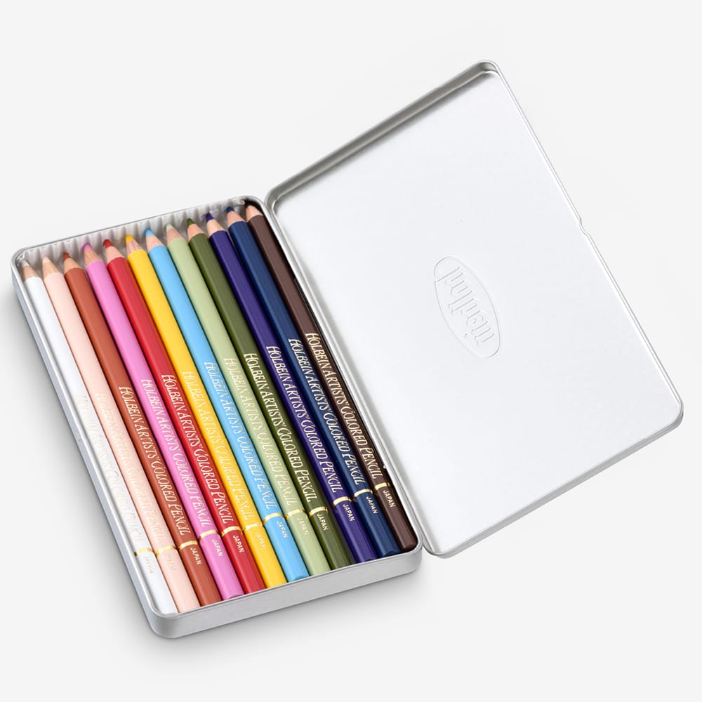 Holbein trélitir - Portrait sett (12 litir)