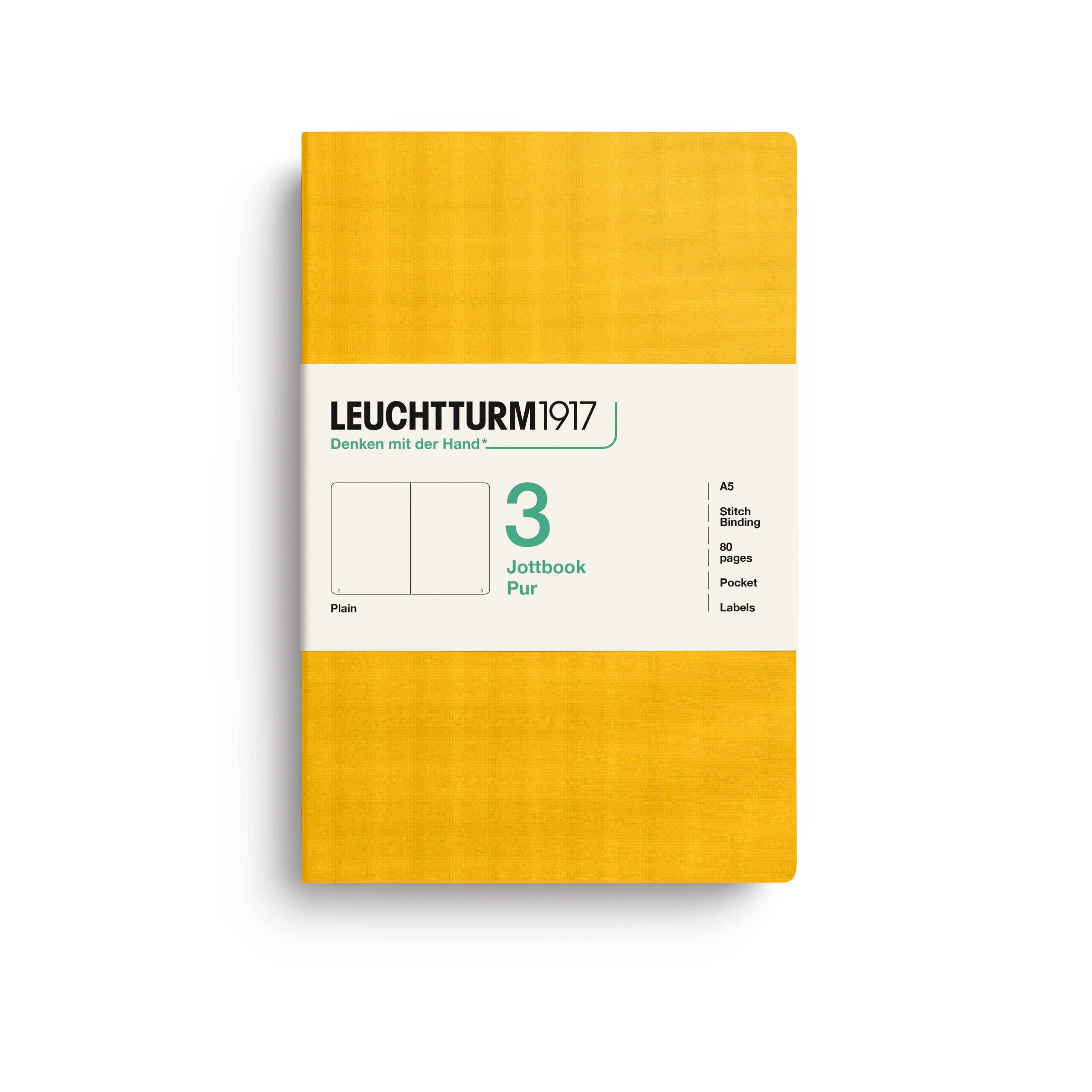 LEUCHTTURM1917 Jottbook Pur (A5) 3 í pakka auð - Sunflower