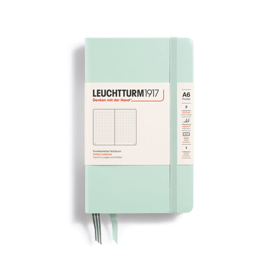 LEUCHTTURM1917 Harðspjalda vasabók (A6) Mint Green (doppuð)