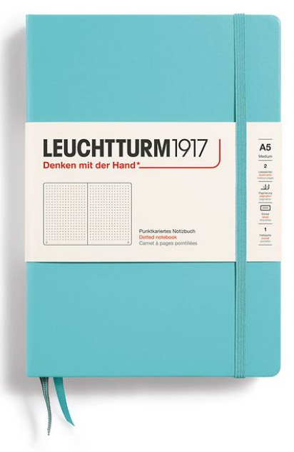 LEUCHTTURM1917 Notebook A5 Hard Cover - Aquamarine (Dotted)