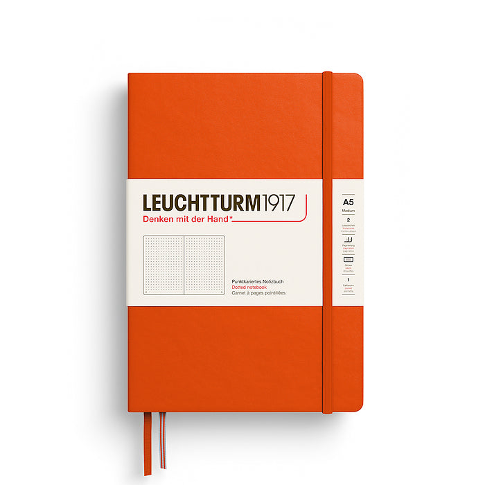 LEUCHTTURM1917 Notebook - A5 Hard Cover Pumpkin (dotted)