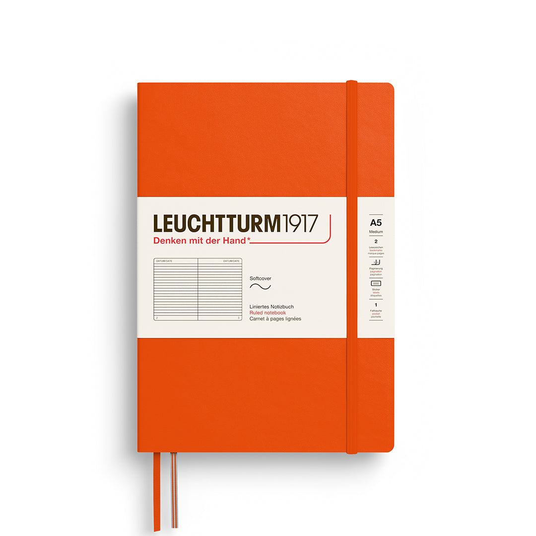 LEUCHTTURM1917 linspjalda glósubók (A5) Pumpkin (línustrikuð)