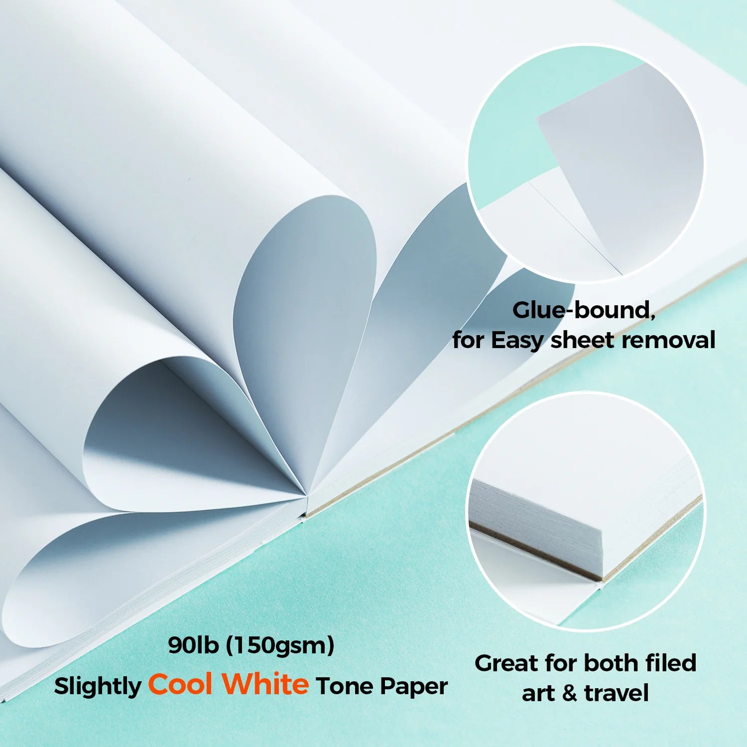 Ohuhu skissublokk fyrir tússpenna (150gsm) 229 x 300mm