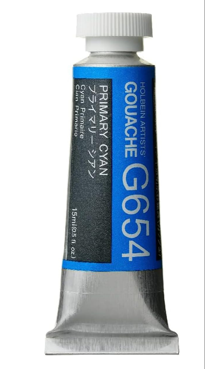 Holbein Artist Gouache Paint 15ml Primary Cyan (G654)