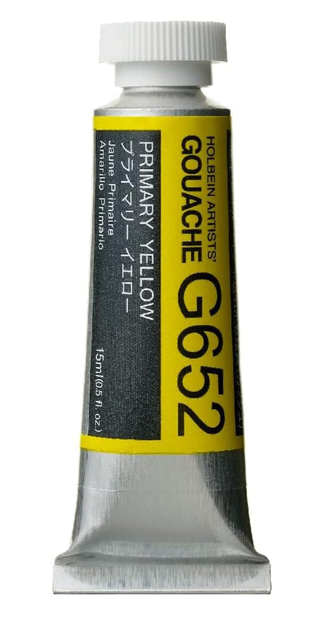 Holbein Artist Gouache Paint 15ml Primary Yellow (G652)