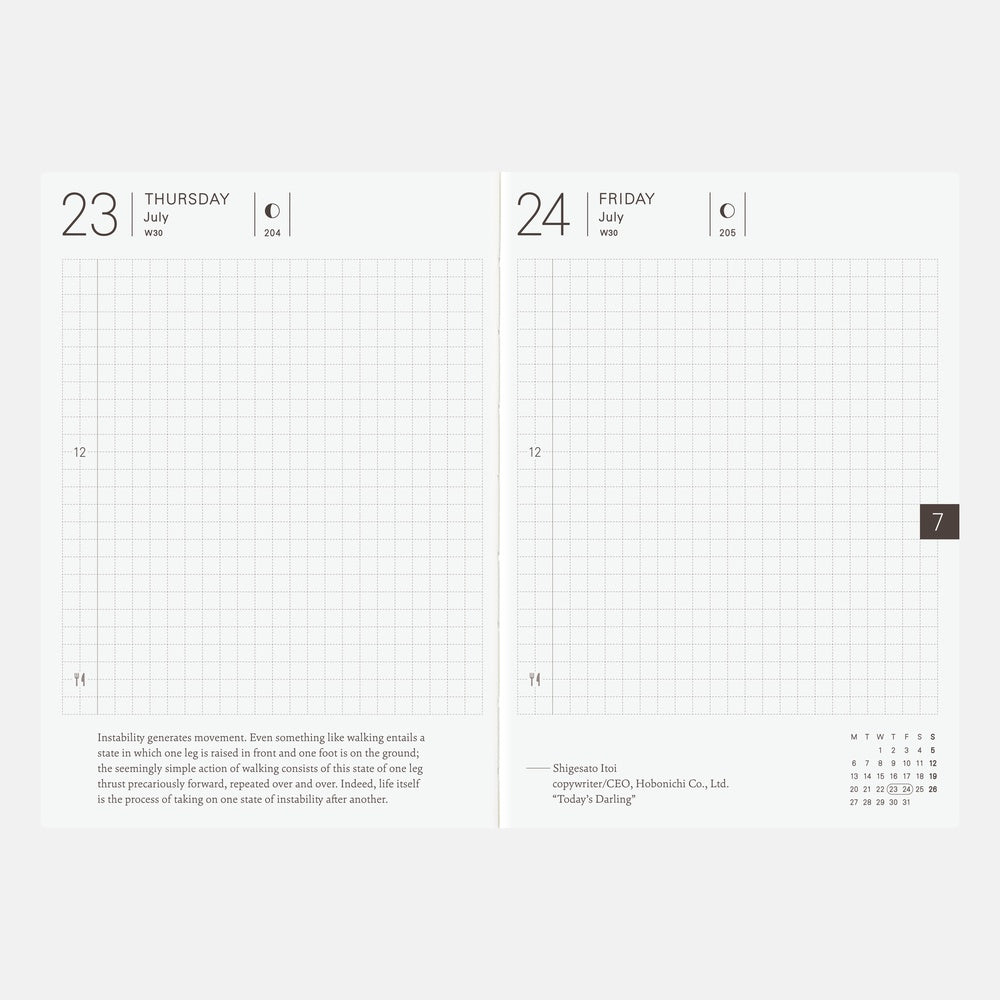 2026 English Planner Book [A6/Jan Start/Mon Start]