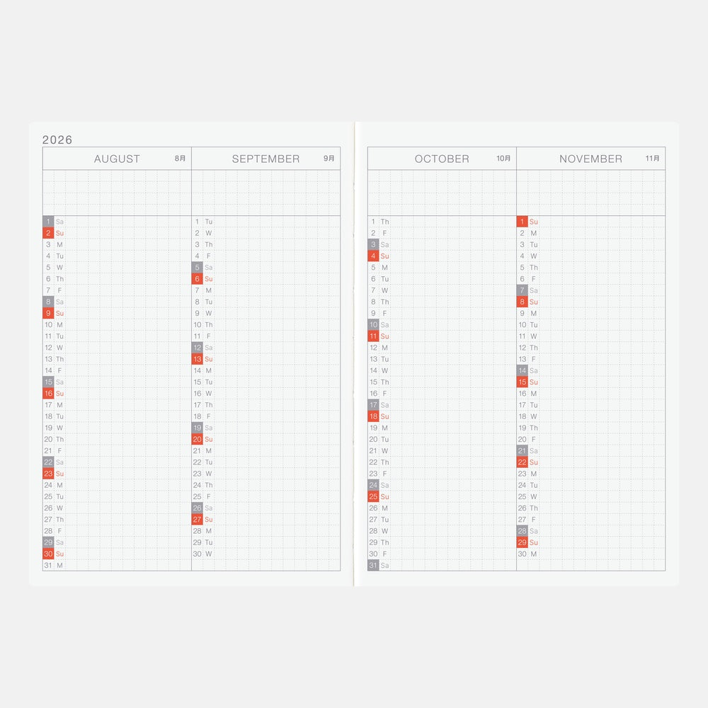 2026 English Original Book [A6/Jan Start/Mon Start]