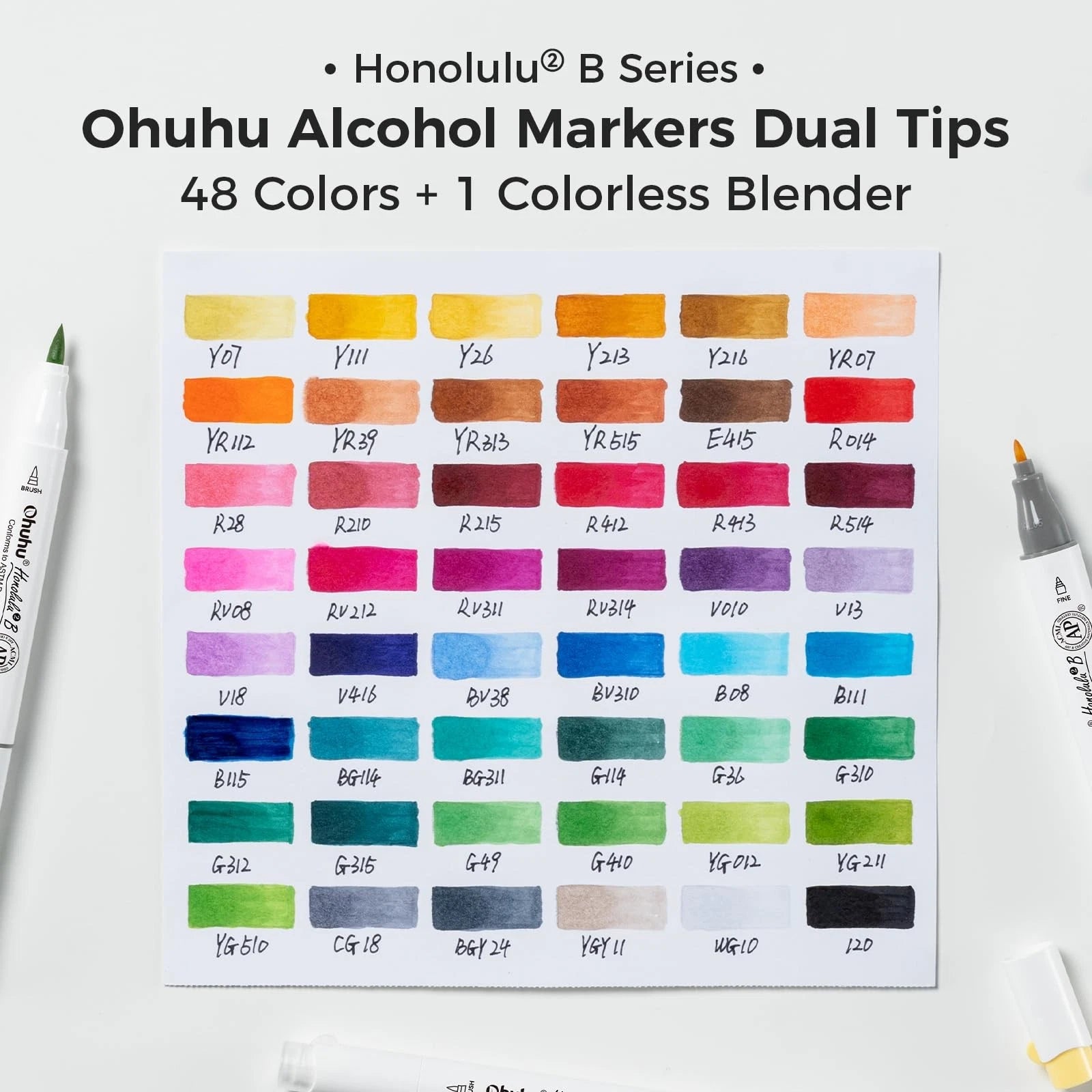 Ohuhu Honolulu² B [48stk - brush&fine] Basic