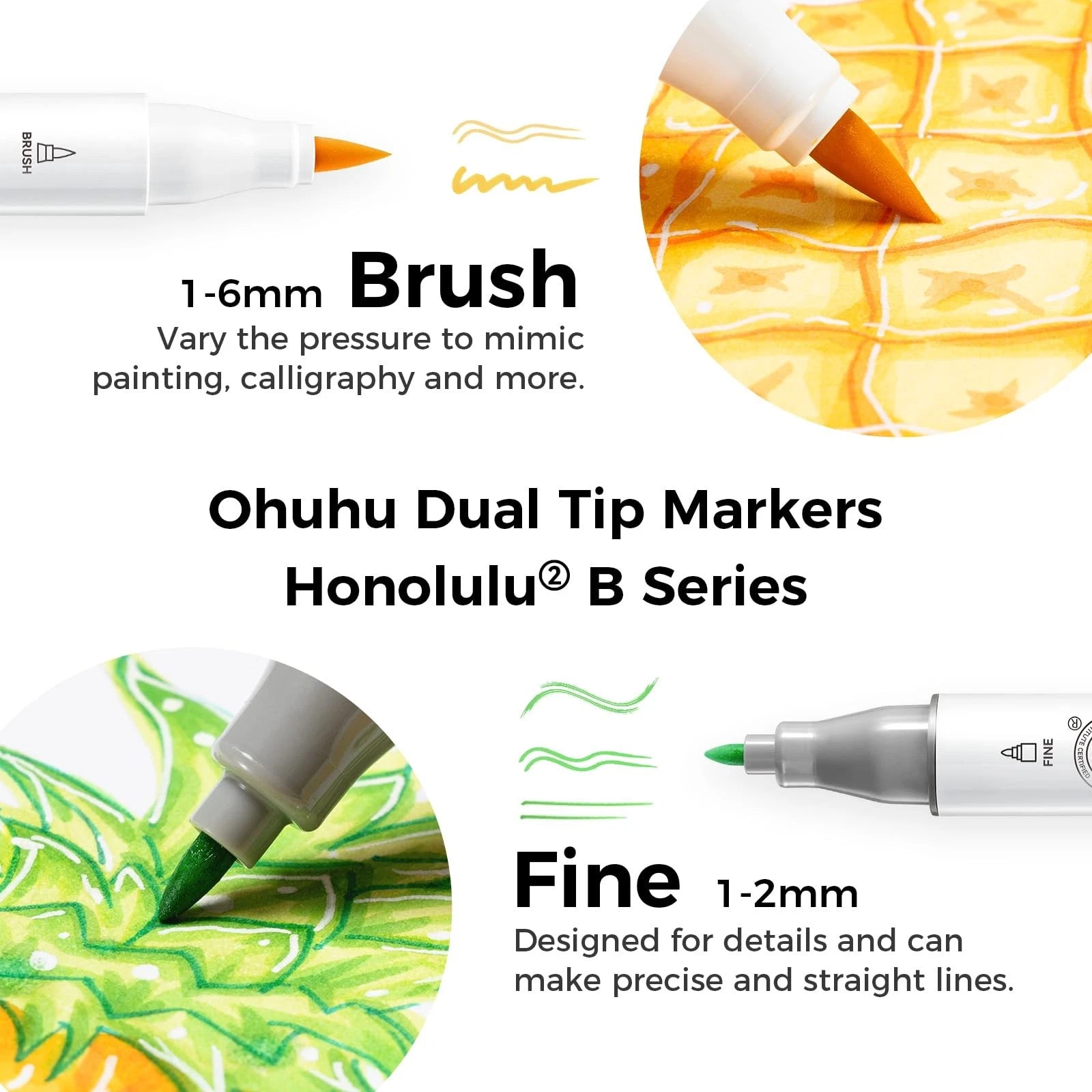 Ohuhu Honolulu² B [48stk - brush&fine] Basic