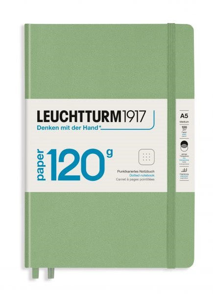 LEUCHTTURM1917 Notebook 120G - A5 Hard Cover Sage Dotted